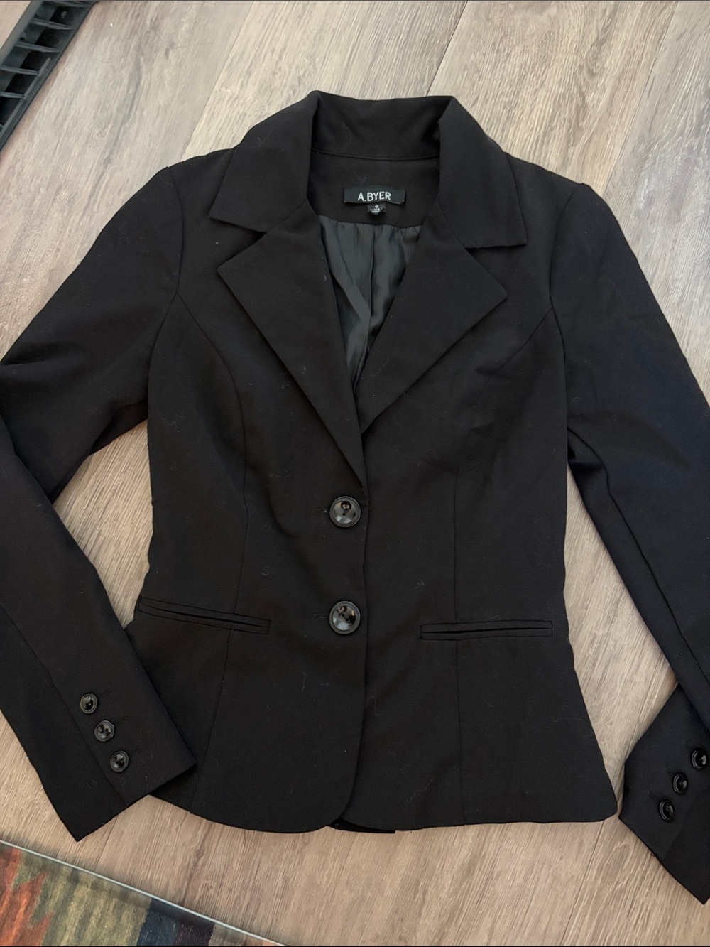 A. Byer Black Women's Tailored Blazer